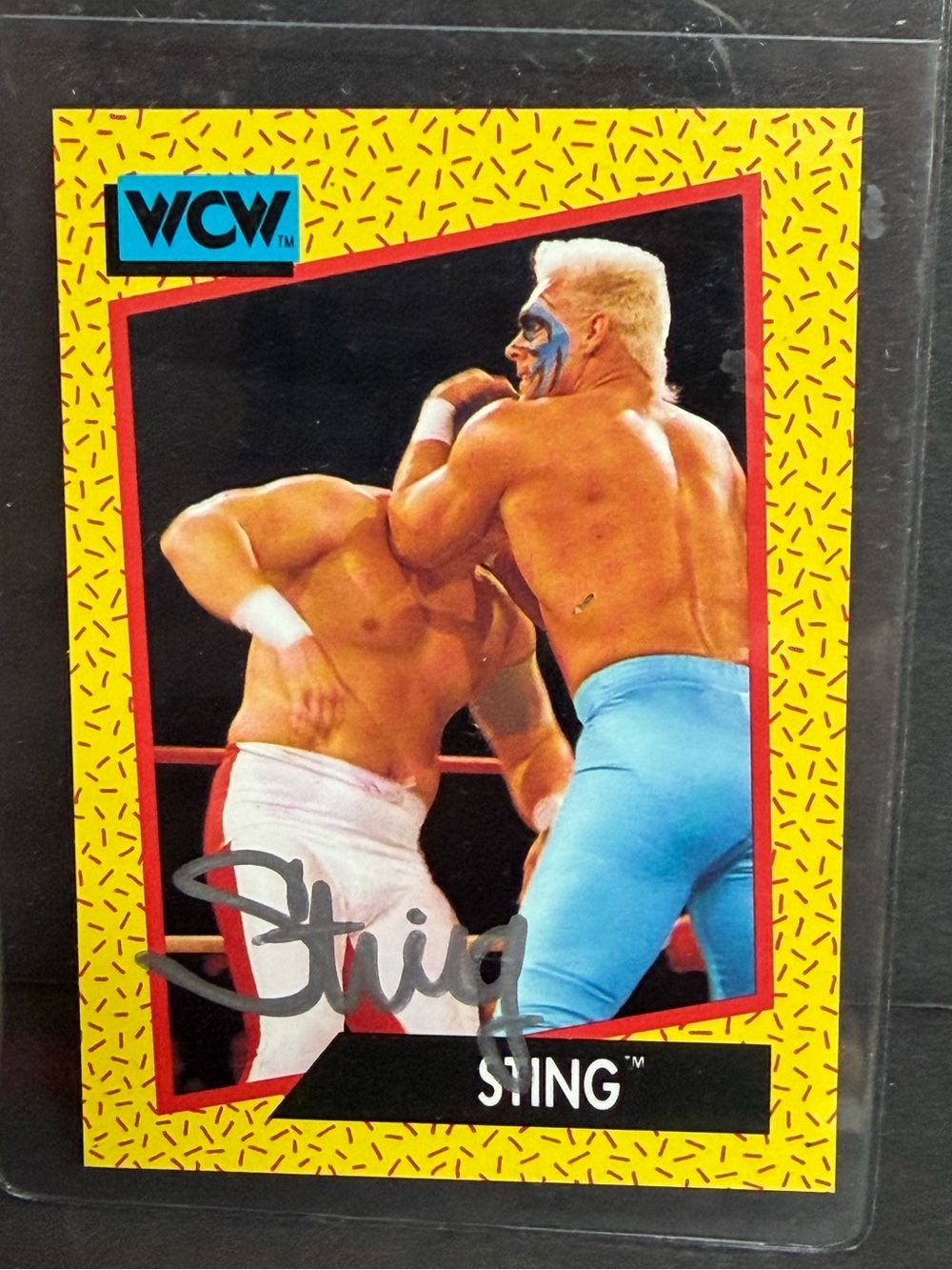 STING Signed Autograph 1991 Impel WCW Wrestling  Card #4 AUTHENTIC